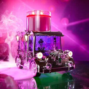 Bath & Body Works Halloween 2024 Hearse 3 Wick Candle Holder Water Globe Decor